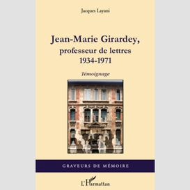 Jean-marie girardey, professeur de lettres