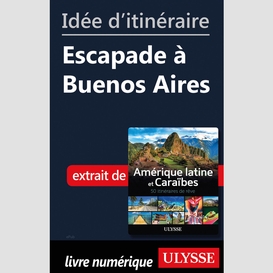 Idée d'itinéraire - escapade à buenos aires