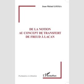 De la notion au concept de transfert de freud à lacan