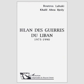 Bilan des guerres du liban 1975-1990