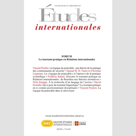 Études internationales. volume 48 numéro 2, printemps 2017