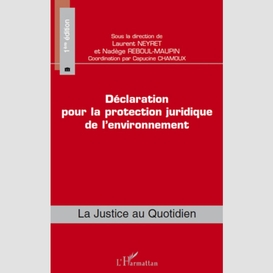 Déclaration pour la protection juridique de l'environnement