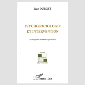 Psychosociologie et intervention