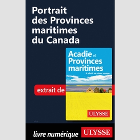 Portrait des provinces maritimes du canada