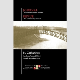 Journal of the canadian historical association. vol. 25 no. 1,  2014