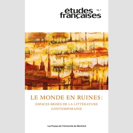 Études françaises. volume 56, numéro 1, 2020