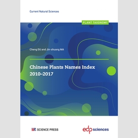 Chinese plants names index 2010-2017