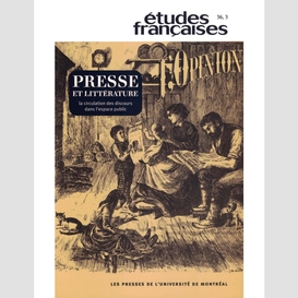Études françaises. volume 36, numéro 3, 2000