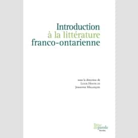 Introduction à la littérature franco-ontarienne