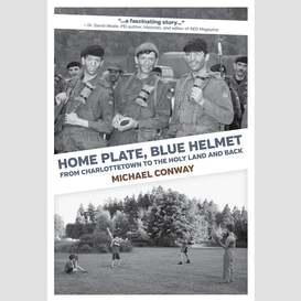 Home plate, blue helmet