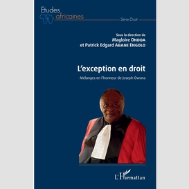 L'exception en droit