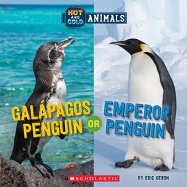 Galapagos penguin or emperor penguin (wild world: hot and cold animals)