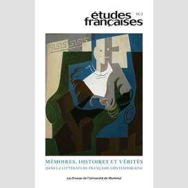 Études françaises. volume 57, numéro 2, 2021