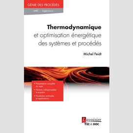 Thermodynamique et optimisation énergétique des systèmes et procédés