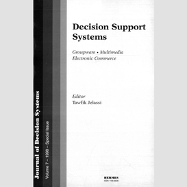 Journal of decision systems, n° 7 decision support systems