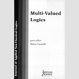 Journal of applied non-classical logics, n° 9 multi-valued logics