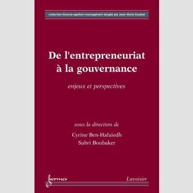 De l'entrepreneuriat à la gouvernance : enjeux et perspectives