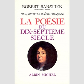 Histoire de la poésie française - poésie du xvii° siècle