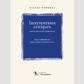 Interventions critiques