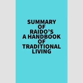 Summary of raido's a handbook of traditional living