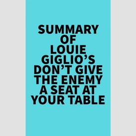 Summary of louie giglio's don't give the enemy a seat at your table