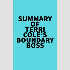 Summary of terri cole's boundary boss