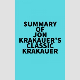 Summary of jon krakauer's classic krakauer