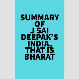 Summary of j sai deepak's india, that is bharat