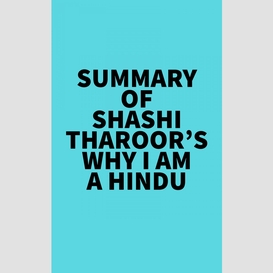 Summary of shashi tharoor's why i am a hindu