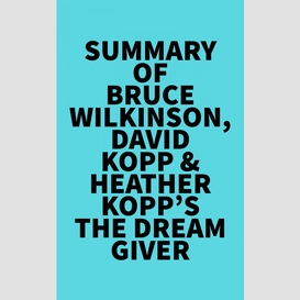 Summary of bruce wilkinson, david kopp & heather kopp's the dream giver