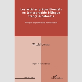 Les articles prépositionnels en lexicographie bilingue français-polonais