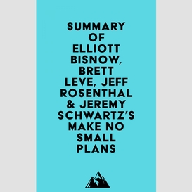 Summary of elliott bisnow, brett leve, jeff rosenthal & jeremy schwartz's make no small plans