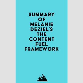 Summary of melanie deziel's the content fuel framework