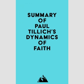 Summary of paul tillich's dynamics of faith