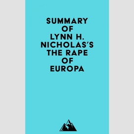Summary of lynn h. nicholas's the rape of europa