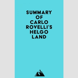 Summary of carlo rovelli's helgoland