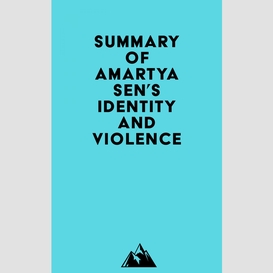 Summary of amartya sen's identity and violence