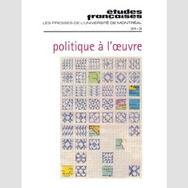Études françaises. volume 31, numéro 3, hiver 1995-1996