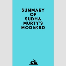 Summary of sudha murty's modi@20