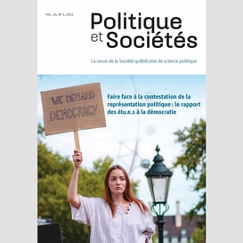 Politique et sociétés. vol. 41 no. 2,  2022