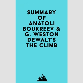 Summary of anatoli boukreev & g. weston dewalt's the climb