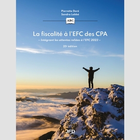 La fiscalité à l'efc des cpa - 25e édition