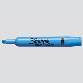 Surligneur bleu biseau sharpie