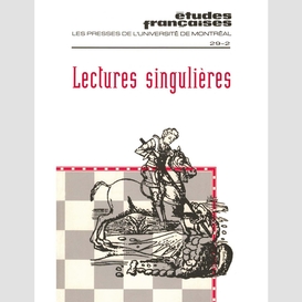 Études françaises. volume 29, numéro 2, automne 1993