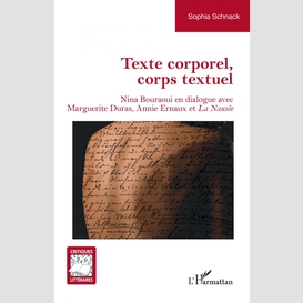 Texte corporel, corps textuel
