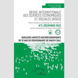 Quelques aspects socioéconomiques de 10 ans de gouvernance de macky sall n°3