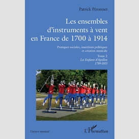 Les ensembles d'instruments à vent en france de 1700 à 1914