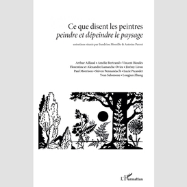 Ce que disent les peintres <i>peindre et dépeindre le paysage</i>