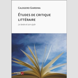 Études de critique littéraire