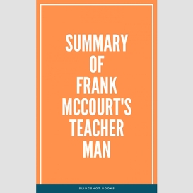 Summary of frank mccourt's teacher man